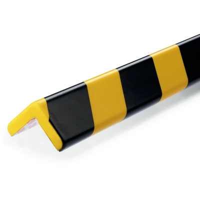 Image of Durable Corner Protection Profile C35 Self Adhesive Strip Has a Length of 1 Metre Pack 5 Yellow or Black