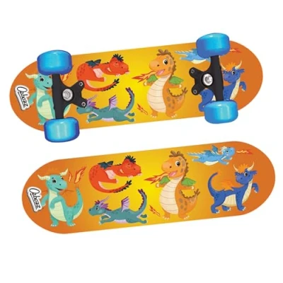 Image of OzBozz DRAGONS SKATEBOARD WITH FLASHING Wheels 17 INCH DECK Dramatic Graphics Light Up When Moving