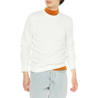 Image of Amazon Essentials Men&#039;s Fleece Crew Neck Sweatshirt (Available in Big &amp; Tall), Off White, L