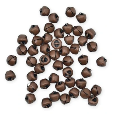 Image of 10 Pack 9.5mm Red Copper Jingle Bells Mini Christmas Craft