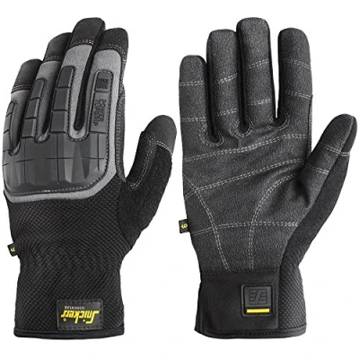Image of Snickers 95840448010 Size 10 &quot;Tufgrip&quot; Power Gloves Black/Grey