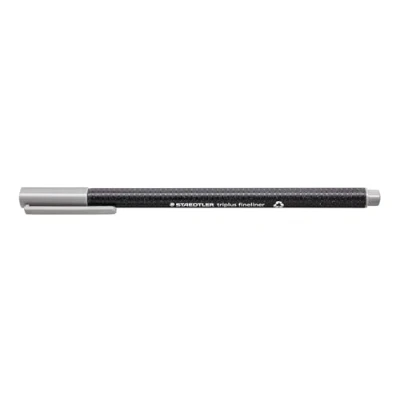 Image of STAEDTLER 334 82 Triplus Fineliner Superfine Pen, 0.3mm Line Width Light Grey (Box of 10)