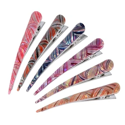 Image of besbomig 6PCS Duckbill Hair Clips Classic Grip Hairpin with Duck Teeth Non slip Hairdressing Styling for Women Girls Salon