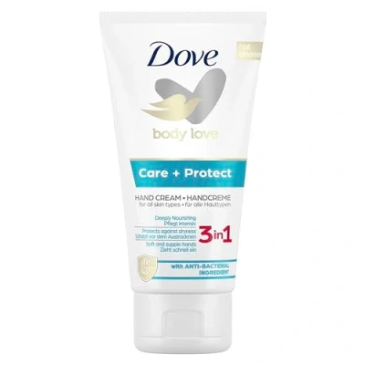 Image of Dove Care and Protect Hand (Nourishing Cream Against Dry Hands with Antibacterial Ingredient), 1 x 75 ml
