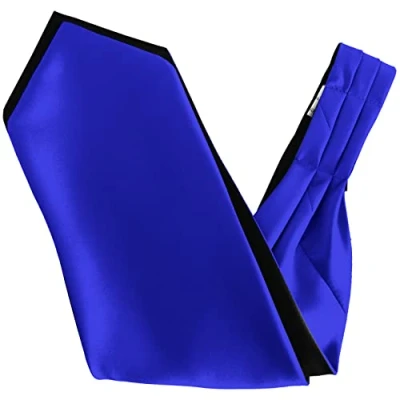 Image of Great British Tie Club Men&#039;s Satin Ascot Cravats (Royal Blue)