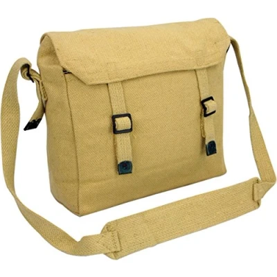 Image of Pro Force Highlander Army Travel Shoulder Military Combat Day Bag Messenger Satchel Canvas Surplus Haversack Beige