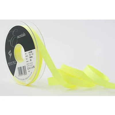 Image of Berisfords Grosgrain Ribbon, Flo Yellow, 10 mm
