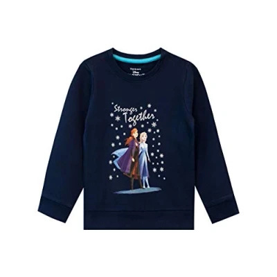 Image of Disney Girls Frozen Sweatshirt Blue Age 8 to 9 Years