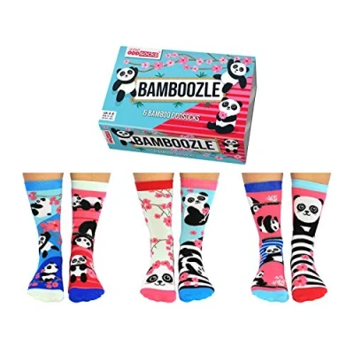Image of United Oddsocks Bamboozle Ladies Box of 6 Odd Socks UK 4 8 EUR 37 42