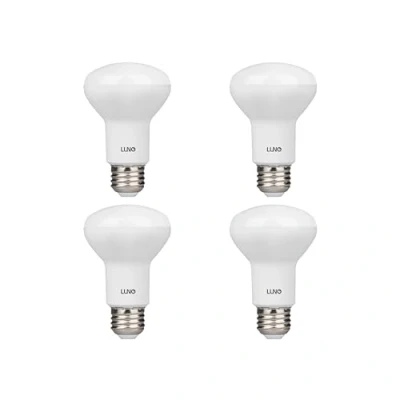 Image of LUNO R20 Dimmable LED Bulb, 6.5W (45W Equivalent), 455 Lumens, 2700K (Soft White), Medium Base (E26), UL Listed (4 Pack)