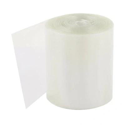 Image of sourcing map 85mm Width PVC Heat Shrink Tubing Tube Clear 5Meters for 18650 Batteries Pack