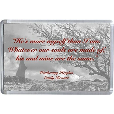 Image of Emily Bronte Wuthering Heights Quote Magnet Fridge 5 x 7.5 cm