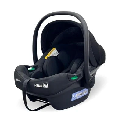 Image of My Babiie MBCS02 i Size Baby Car Seat 40 87cm (Birth to 15 Months Approx.), R129, Group 0+, Lightweight Infant Carrier, Large Canopy, Newborn Insert, Adjustable Headrest Black