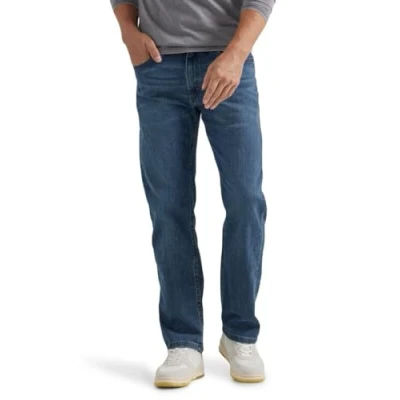 Image of Wrangler Authentics Men&#039;s Regular Fit Comfort Flex Waist Jean, Blue Ocean, 34 W/36 L