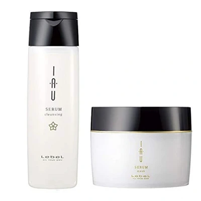Image of Lebel IAU Serum Cleansing Hair Shampoo 200ml &amp; Mask 170g Set (Green Tea Set)