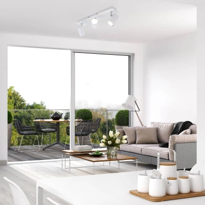 Image of Briloner Leuchten Ceiling Spotlight 3 Bulb GU10 Max. 40 Watt, White, Metal
