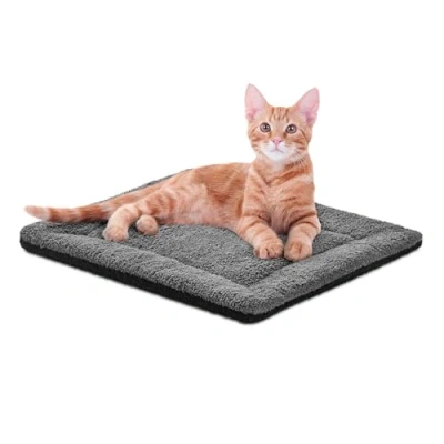 Image of K&amp;H Pet PRODUCTS Self Warming Pad Thermal Cat and Dog Bed Mat Grey/Black, 53.3cm x 43.18cm