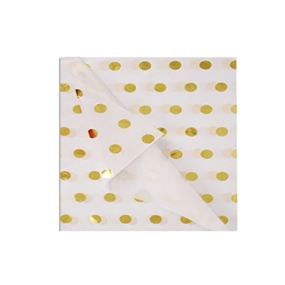 Image of Gold Spots Dots Christmas Xmas Acid Free Tissue Paper Sheets 35cm x 45cm 18gsm (10 Sheets)