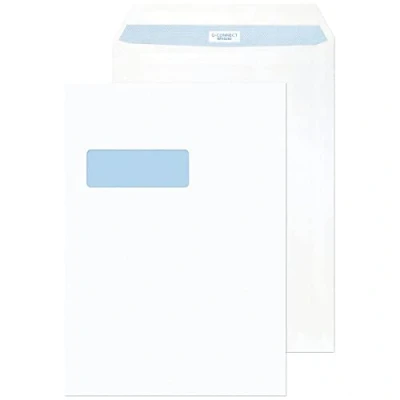 Image of Q Connect C4 Envelope 100 gsm Window Peel and Seal White, Pack of 250