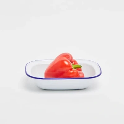 Image of Dunlevy Enamel Pie Dish Roasting Tray Plate Serving Roaster Casserol Pan (Pie 20cm)