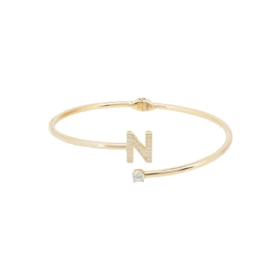 Image of Latelita Initial N Bracelet, Women&#039;s, Size: One Size, Yellow