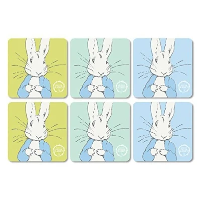 Image of Beatrix Potter Peter Rabbit Contemporary Coasters Set of 6
