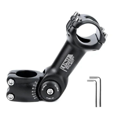 Image of BESNIN Bike Stem 0 60 Degree 25.4 * 130mm, Adjustable MTB Mountain Handlebar for Bicycle, Road Bike, MTB, BMX, Cycling（25.4 130mm）