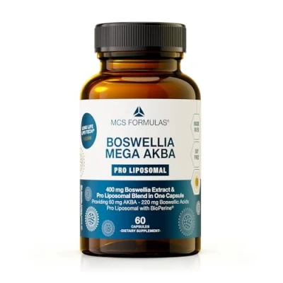 Image of Boswellia Mega AKBA, with BioPerine, pro LIPOSOMAL, NO ADDITIVES, 60 Vegan Capsules