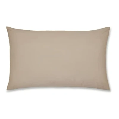 Image of Catherine Lansfield Easy Iron Percale Standard Pillowcase Pair Natural