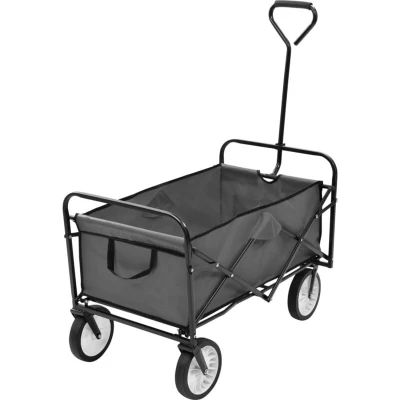 Image of vidaXL Folding Hand Trolley Steel Grey