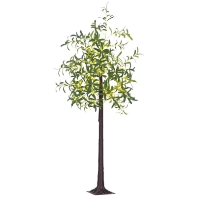 Image of HOMCOM 6ft Olive Tree Light with 300 Warm White LED Lights, Artificial for Indoor, Party, Wedding, Christmas, Home Decoration, Green