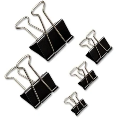 Image of Essentials whitecroft Foldback clips 50mm Black Ref 23761