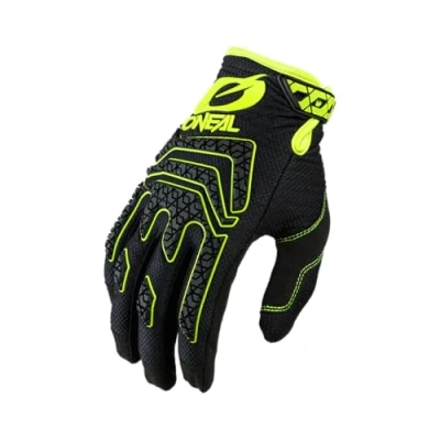 Image of O&#039;Neal Cycling &amp; Motocross Gloves MX MTB DH FR Downhill Freeride Durable Materials Silicone Print for Grip Sniper Elite Glove Adult Black Neon Yellow Size S