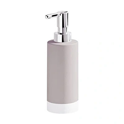 Image of Gedy G New Mizar, Dove Grey, Ceramic Soap Dispenser, 2 Years, Dimensions 19.2 x 6.4 cm and Weight 0.244 kg, Design R&amp;S, Light Taupe, One Size
