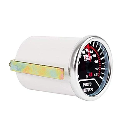 Image of Mintice Car Motor Universal Smoke Tint Len 2&quot; 52mm Volt Voltage Gauge Meter Pointer Indicator Instrument White Light 8V 18V