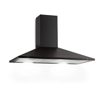 Image of Klarstein Zugspitze 90 Extractor Hood Wall Hood, Fan, 65 W, max. 310m3 / h Exhaust air Output, Extract air/circulating air, Grease Filter, Black