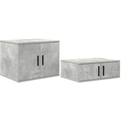 Image of vidaXL Storage Cabinet Concrete Grey 127x41x40 cm Engineered Wood