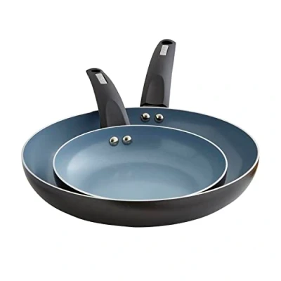Image of Tower T80300 Cerasure Induction Frying Pan Non Stick Set, Ceramic Coating, Cookware Set with Cool Handles, Graphite, 2 Piece, 20/28 cm