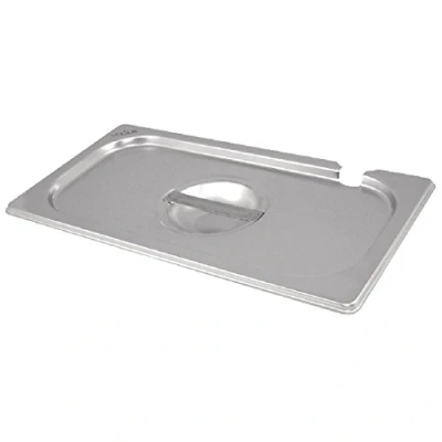 Image of Vogue 12286 Stainless Steel 1/9 Gastronorm Notched Lid Cover Top Food Storage,Silver