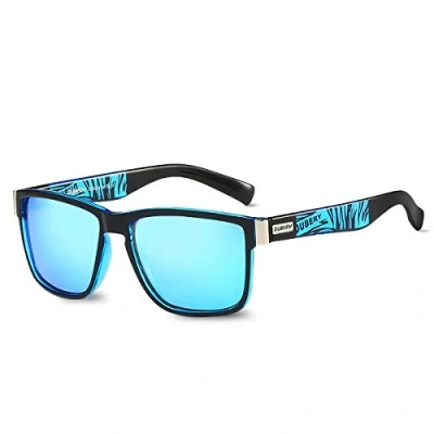 Image of LumiSyne Sunglasses Men Women Polarized Vintage Square Frame Tortoise Pattern Temple Sports Style UV400 Protection With Case For Driving Outdoor Travel Gift