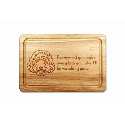 Image of Personalised Labradoodle Chopping Board 30cm x 20cm