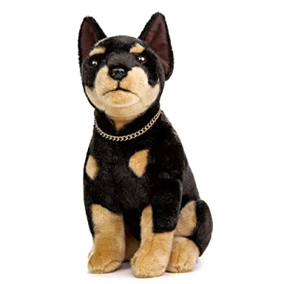 Image of lilizzhoumax Simulation Doberman Dog Plush Toy 20cm/8, Realistic Stuffed Animal Wild Puppy Animals, Cute Soft Home Decoration Toys, Gift for Kids