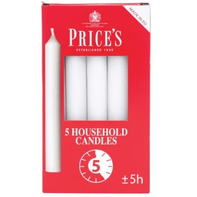 Image of Prices Household Candles Pack of 5