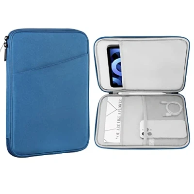 Image of MoKo 9 11 inch Tablet Sleeve Case,Fits New iPad Air/Pro 2024, Air 5/4th 10.9,iPad 10th Gen 9/8/7th 10.2,Galaxy Tab S8/S9 11,Protective Bag Carrying Case with Pocket,Peacock Blue