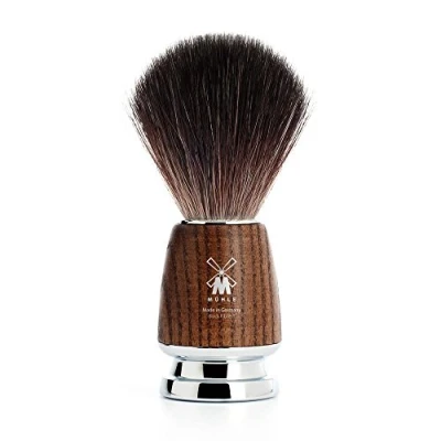 Image of MÜHLE Black Fibre Shaving Brush (100% Vegan) (Steamed Ashwood)