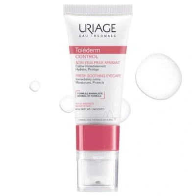 Image of Uriage Toléderm Soothing Eye Contour Cream for Intolerant, Sensitive Skin, 15ml Soothes, Reduces Puffiness &amp; Dark Circles High tolerance Fragrance Free Ophthalmologically Tested