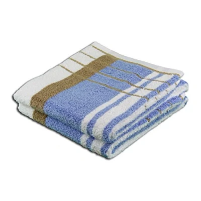 Image of Gözze Beach Towel, Set of 2, 100% Cotton, Berlin, Striped, 50 x 100 cm Taupe/Chocolate