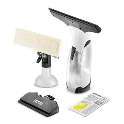 Image of Kärcher Window Vac WV 2 Plus N, Battery Running Time: 35 min, LED Display for Status, Suction Nozzles, Spray Bottle with Microfibre Cloth, 20 ml Cleaner Concentrate