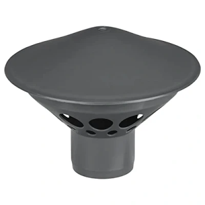 Image of Vent Cowl 50mm Waste Pipe Terminal Valve Soil Air Mushroom Cap Grey