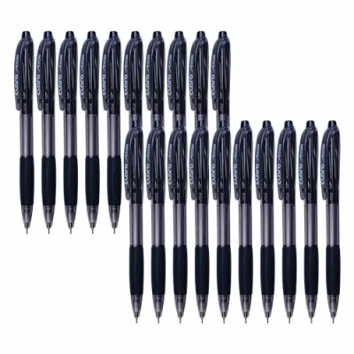Image of CLARO Arrow Retractable Ballpoint Pens, BLACK, Fine Point (0.7mm), Pack of 50, Smooth Ball Perfect for School Office Home Everyday Use